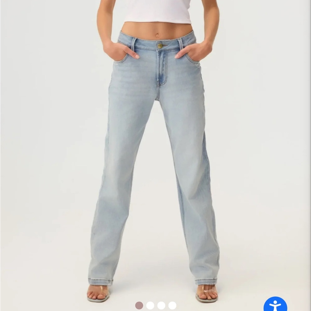 Hypeach straight leg denim light wash- eco certified